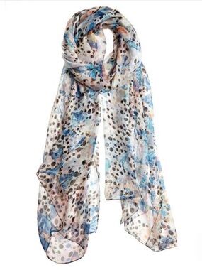 Front Row Society Nitpicker Printed 100% Silk Scarf Excellent Condition